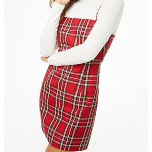 Red paid mini dress forever 21 NWOT